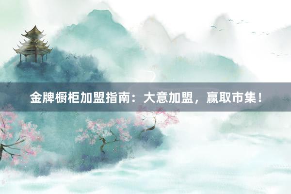 金牌橱柜加盟指南：大意加盟，赢取市集！